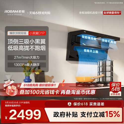 热销爆款！老板小黑翼D1P大吸力