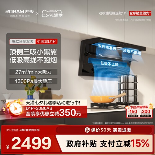 热销爆款！老板小黑翼D1P大吸力