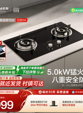 老板星辰系列20B1A天然气燃气灶猛火家用双灶台炉灶具官方旗舰店