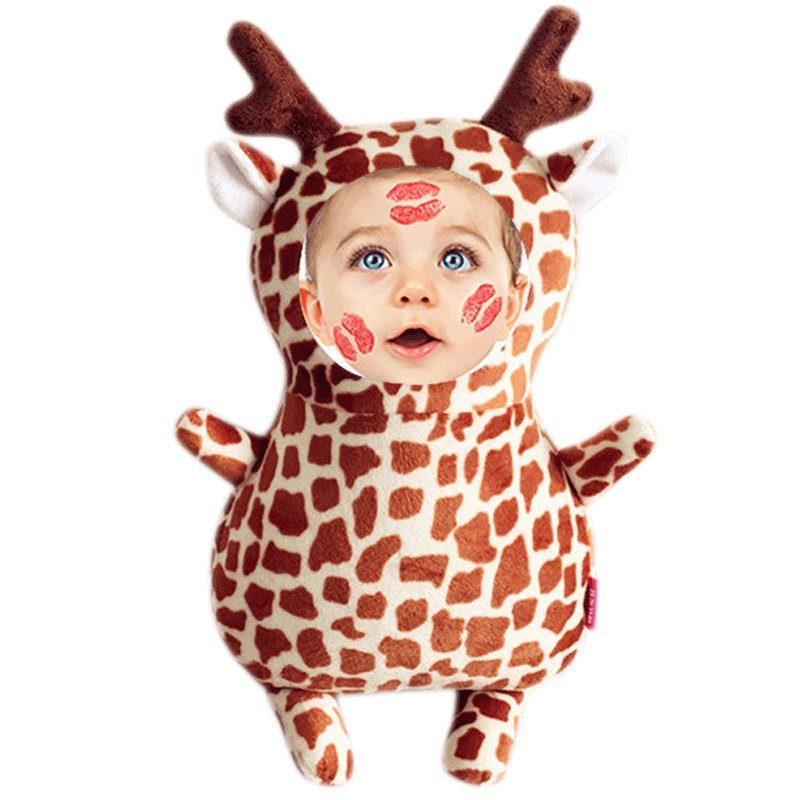 diy定做自己照片人脸娃娃 真人相片抱枕可爱公仔送女友情人节礼物