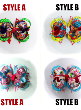 現貨 小快活卡由 变形警车珀利大蝴蝶结卡通髮夾头箍Clip儿童发饰