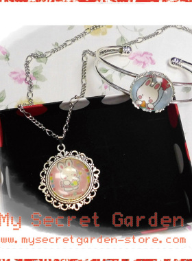 现货 CHEERY CHUMS bracelet necklace卡通時光寶石項鏈 手镯套裝