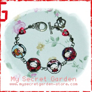 现货 PUCCA 中國娃娃 cabochon bracelet 時光寶石手链