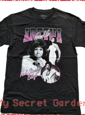現貨 ARETHA FRANKLIN Rock Steady美国官方短袖乐队短袖T恤Shirt