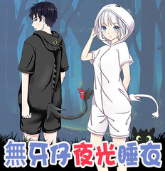二次元周边cos衣服装青少年连体睡衣男女卡通动漫纯棉短袖春夏季