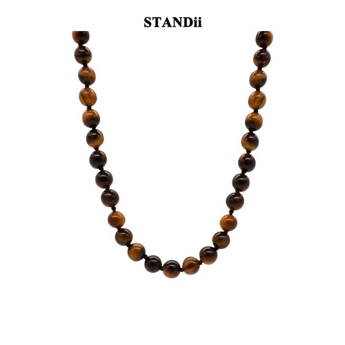 STANDii虎眼石项链美拉德风
