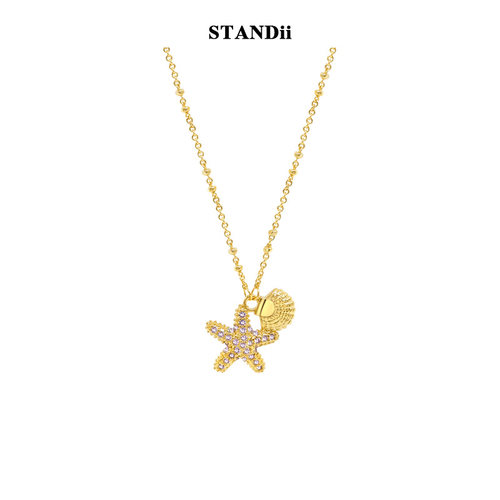 STANDii镀金海星贝壳项链温柔