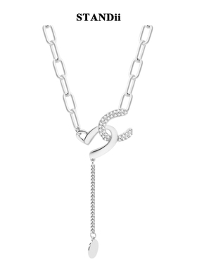 STANDii镀金女环扣项链