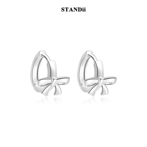 STANDii极简女蝴蝶耳圈百搭