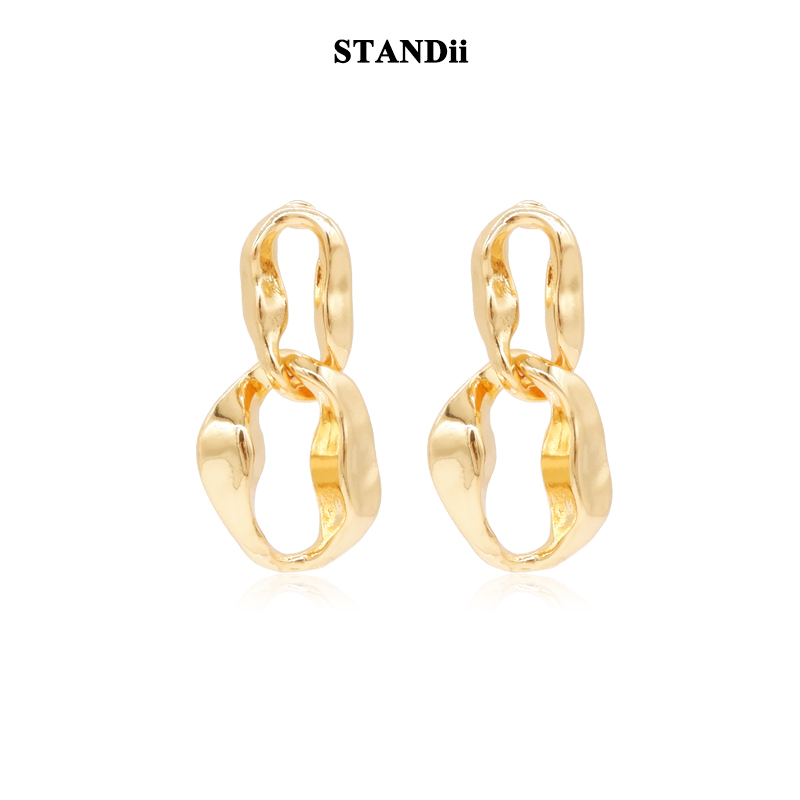 STANDii欧美镀金女ins耳环百搭