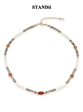 STANDii珍珠串珠木质项链