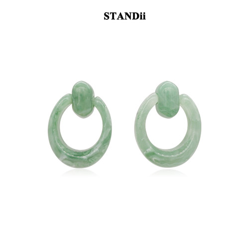 stand手作晕染时髦复古风圆环