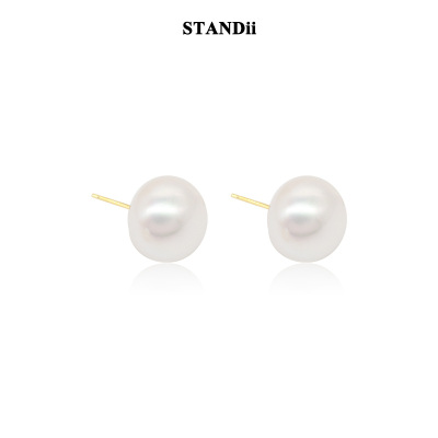 STANDii马贝珠彩光珍珠耳钉