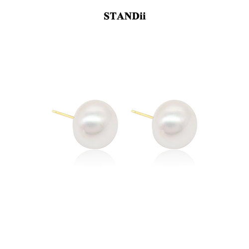 STANDii马贝珠彩光珍珠耳钉
