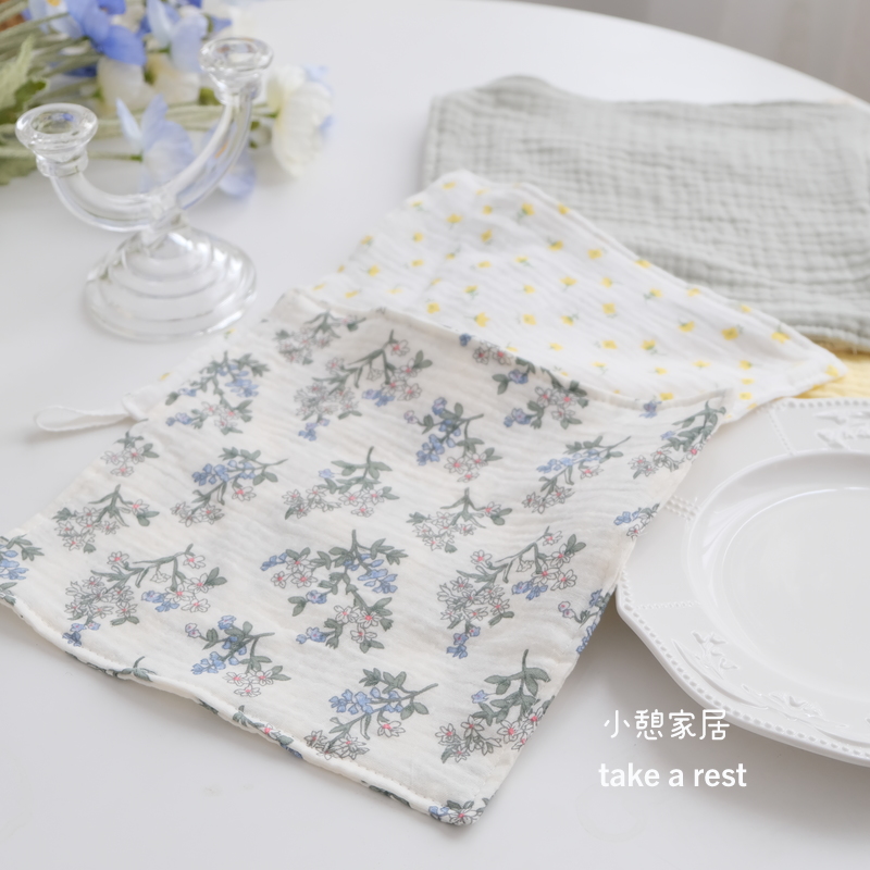 纯棉ins风小碎花手帕茶餐巾餐垫