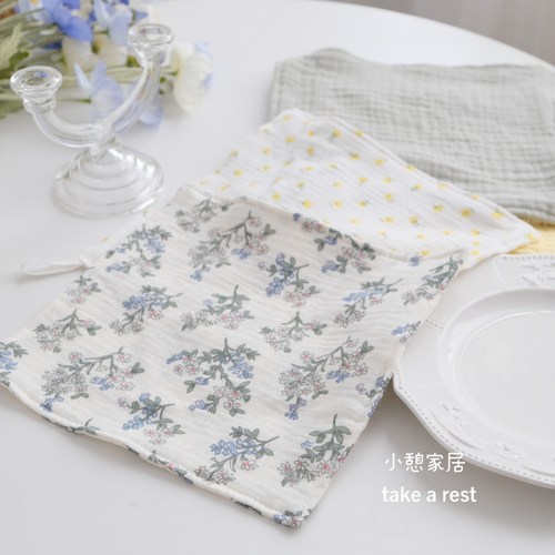 纯棉ins风小碎花手帕茶餐巾餐垫