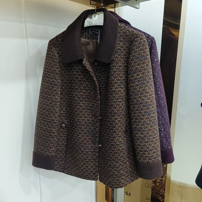 苏拉达唯825-109呢子毛绒绒外套