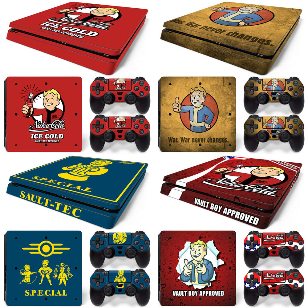 PS4 Slim 游戏机全身贴纸彩贴 skin sticker 个性贴  fall out 4图片