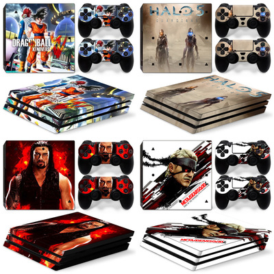 PS4 PRO贴纸贴膜保护膜 游戏机个性彩贴膜装饰贴防划 手柄贴纸