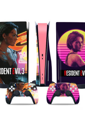 PS5贴纸 光驱版数字版 游戏机贴纸Resident Evil 3 PART1贴膜