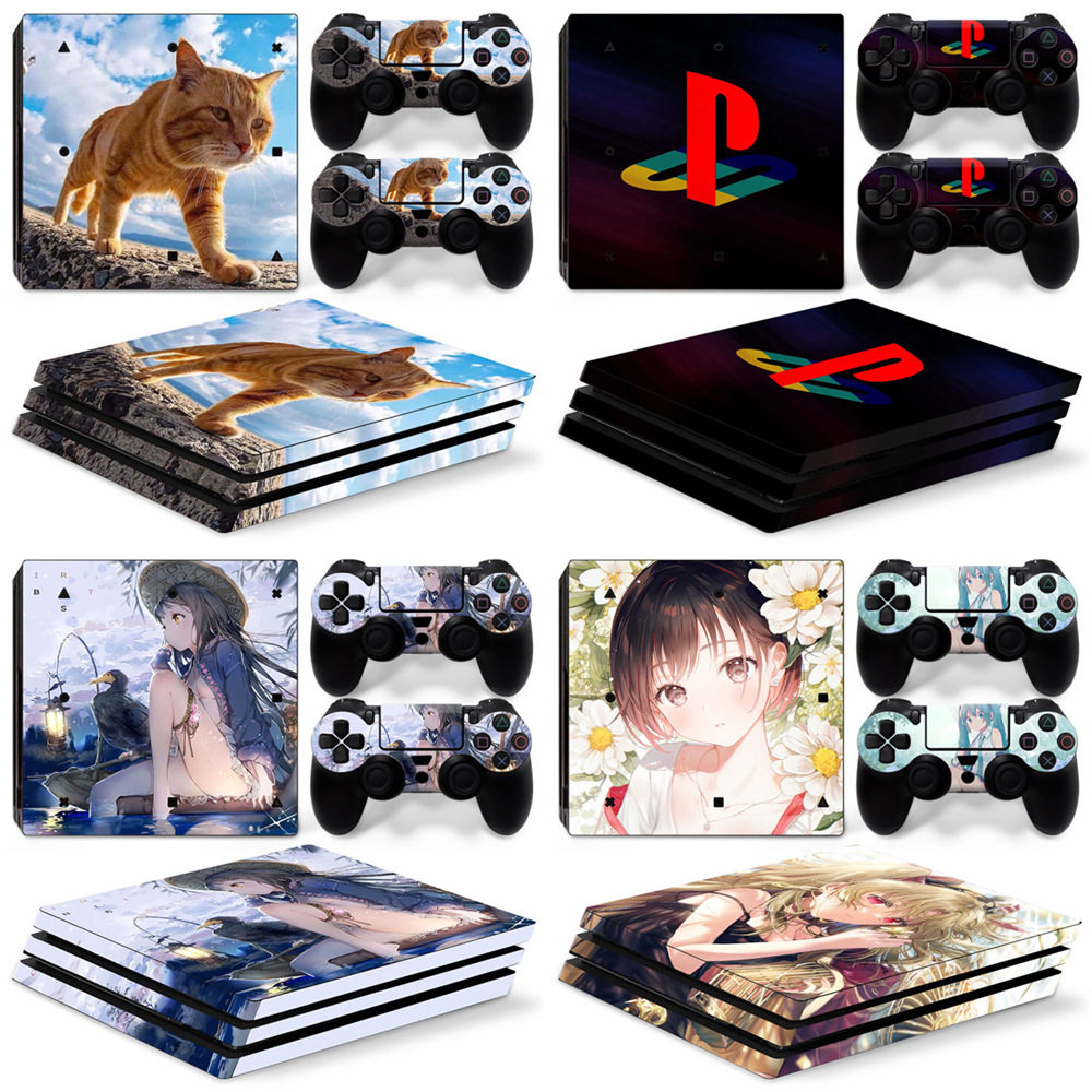 PS4 pro 游戏机贴纸   手柄卡通彩贴、炫酷 Skin Sticker