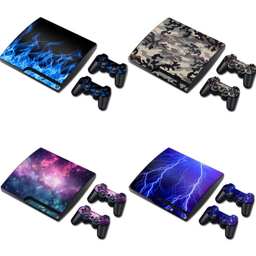 PS3 Slim机身贴纸游戏机贴纸炫彩贴 时尚贴贴纸 彩贴星空木纹迷彩