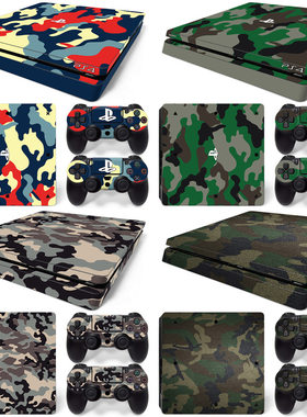 PS4 Slim 游戏机全身贴纸 贴纸 个性小批量 迷彩贴纸 手柄保护贴