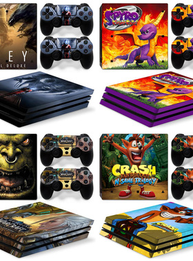 PS4 Pro游戏主机贴纸SPYRO Skin Sticker Street fighter v贴膜