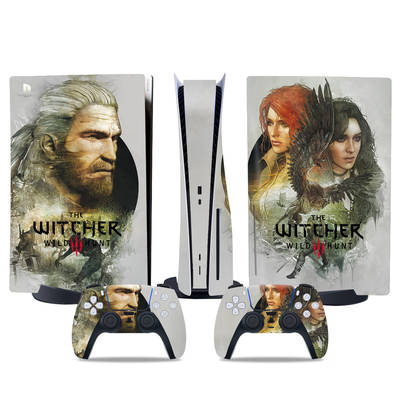 PS5贴膜贴纸游戏机手柄PS5光驱版全身贴纸光驱版创意贴纸witcher