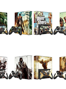 XBOX360E贴纸 机身保护膜手柄贴皮卡丘动漫可爱多款不留胶 外贸