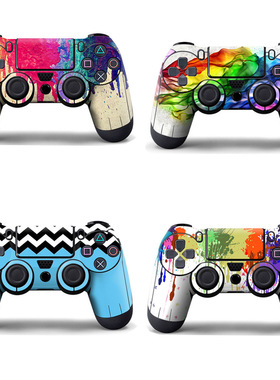 新款PS4手柄贴纸PS4 Slim手柄个性贴膜PRO手柄彩贴骷髅大理石