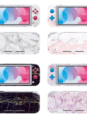 任天堂switch lite贴纸全包nslite痛贴 大理石 手柄贴膜 背贴skin