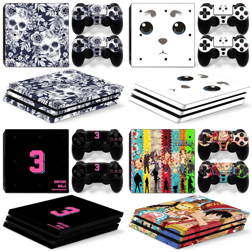 游戏机 PS4 PRO主机全包贴纸 手柄贴纸 卡通膜skin sticker