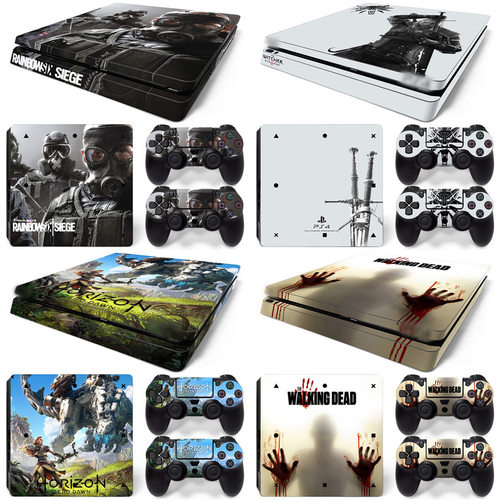 PS4 Slim 游戏机全身贴纸  支持混批 walking dead贴膜