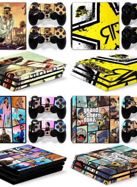 PS4 Pro 游戏机全身保护膜 防刮彩贴 潮流涂鸦贴纸 GTA5