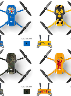 御mini贴纸贴膜不留胶适用于大疆御Mini1代贴纸贴膜无人机MAVIC