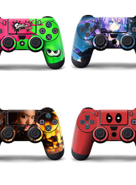 PS4手柄贴纸slim触摸板痛贴pro手柄保护贴膜动漫彩色贴膜全包手柄