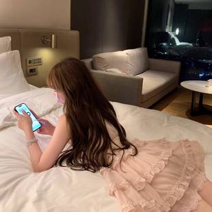 富家小千金连衣裙网纱吊带裙粉色甜美短裙蓬蓬裙 Lukira柔软时光