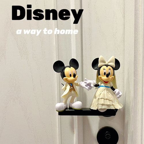 摆件米奇米妮婚纱领证拍照道具