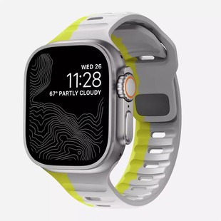 AppleWatch Ultra2表带氟橡胶运动硅胶防水腕带iwatch 7 8 9 10表带创意苹果手表S10代男女49/45/44/42/46mm