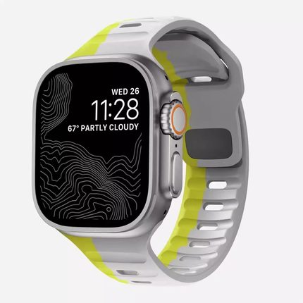 AppleWatch Ultra2表带氟橡胶运动硅胶防水腕带iwatch 7 8 9 10表带创意苹果手表S10代男女49/45/44/42/46mm
