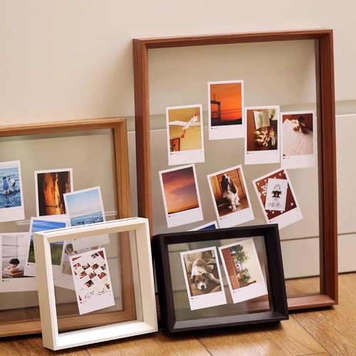 拍立得相框小卡展示架框明信片照片diy摆台演唱会门票收藏框收纳