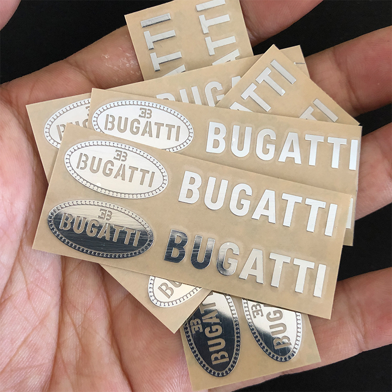 适用布加迪LOGO金属标志自粘贴