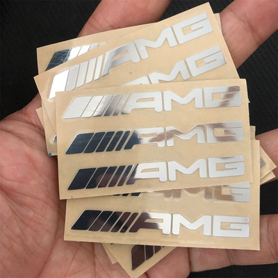 适用奔驰AMG A级C级E级GLA EQE汽车贴纸金属车标创意个性内饰用品