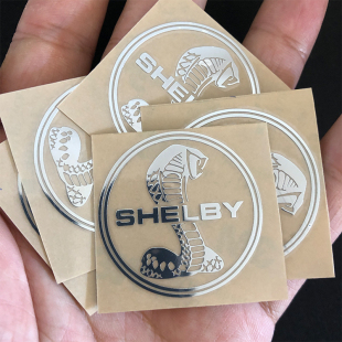 适用于谢尔比金属眼镜蛇车标3d立体金属车标贴个性蝰蛇贴装饰车贴