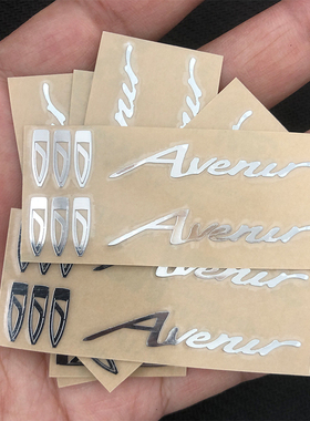 别克新GL8昂科旗全新君越艾维亚金属英文标Avenir车标车门字母贴