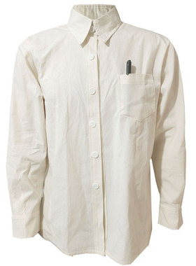 老式衬衣男女纯棉老粗布解放时期影视同款原版65式老兵米白色衬衣