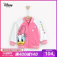 Quần áo trẻ em Disney cho bé gái đồng phục bóng chày dệt kim nữ mùa thu 2019 - Áo khoác áo dạ trẻ em