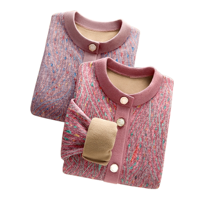 恒源祥中老年人保暖内衣女加绒厚