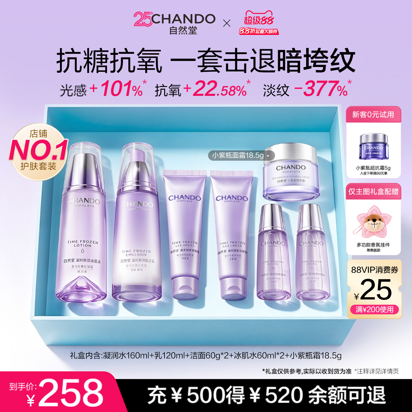 自然堂凝时抗皱紧致水乳套盒图片